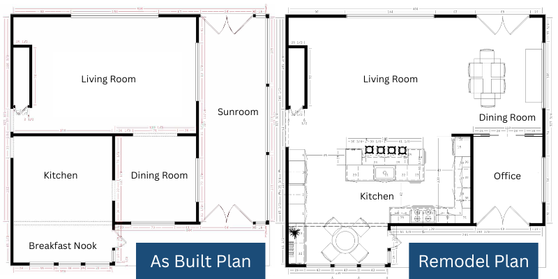 As Built Plan VS Remodel plan_Everett Kitchen_REVISED