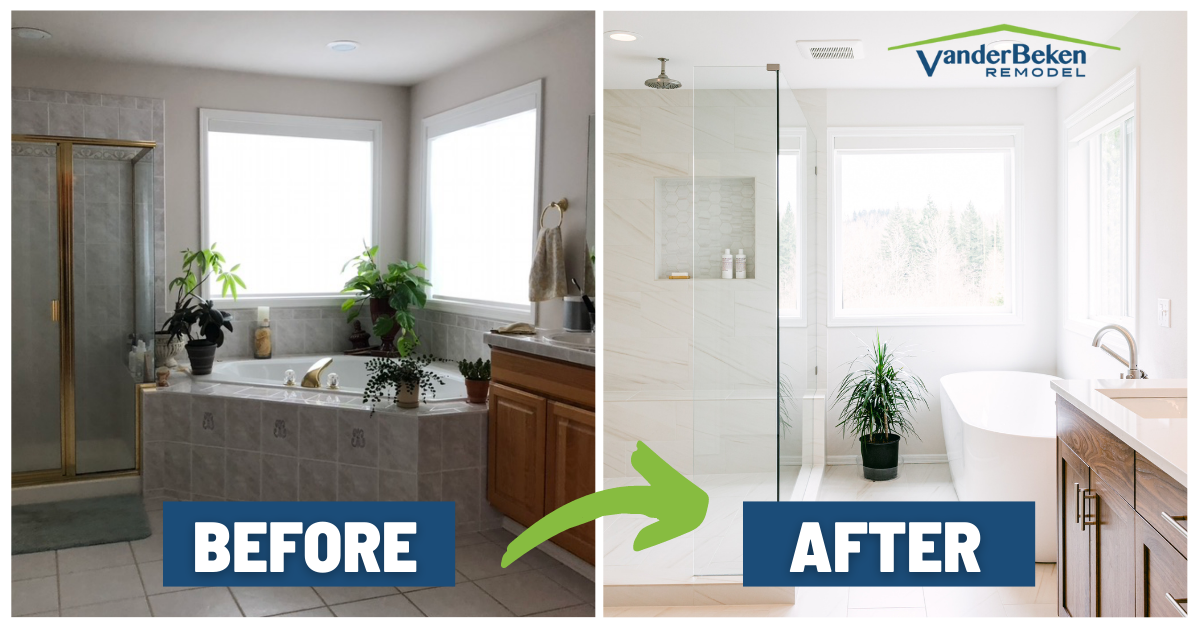 Before & After project spotlight_Primary Bathroom, Lake Stevens 2022