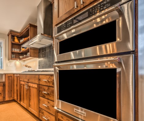 Double Ovens with custom cabinets
