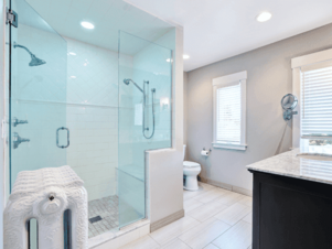 double shower heads in master suite